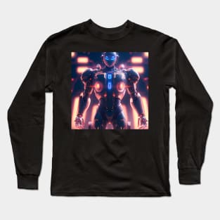 Cyberpunk Borg Robot Man Long Sleeve T-Shirt